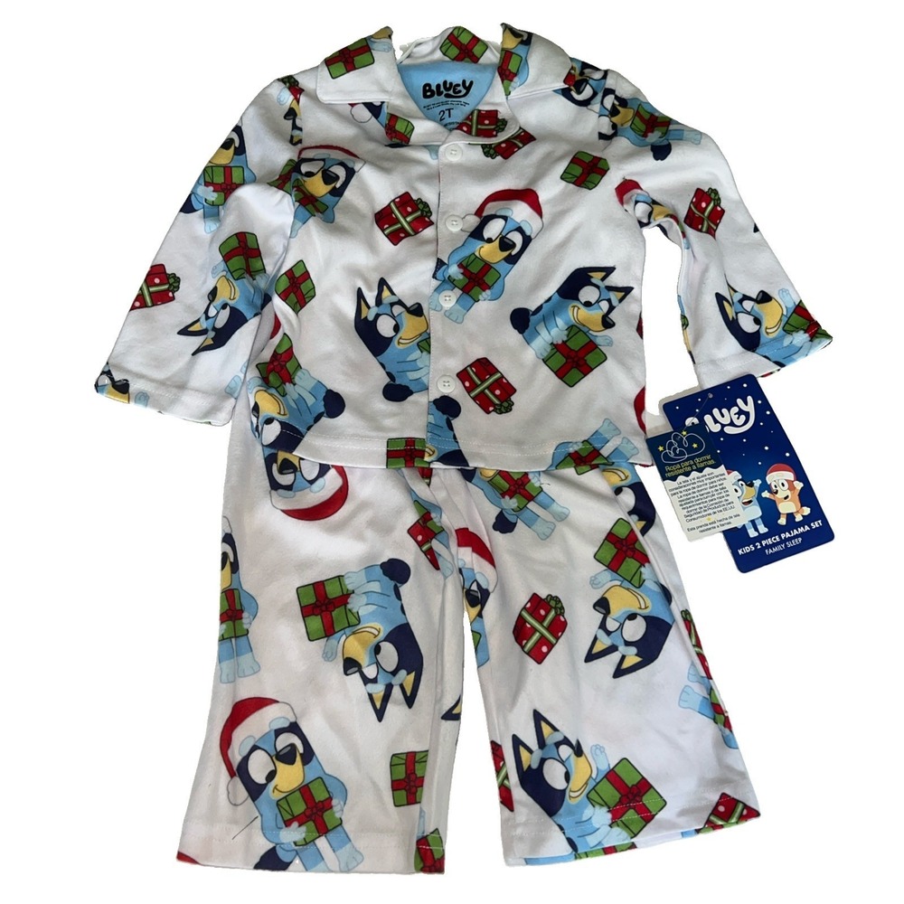 Bluey 2 Piece Holiday Pajama Set | Size 2T | BBC Studios